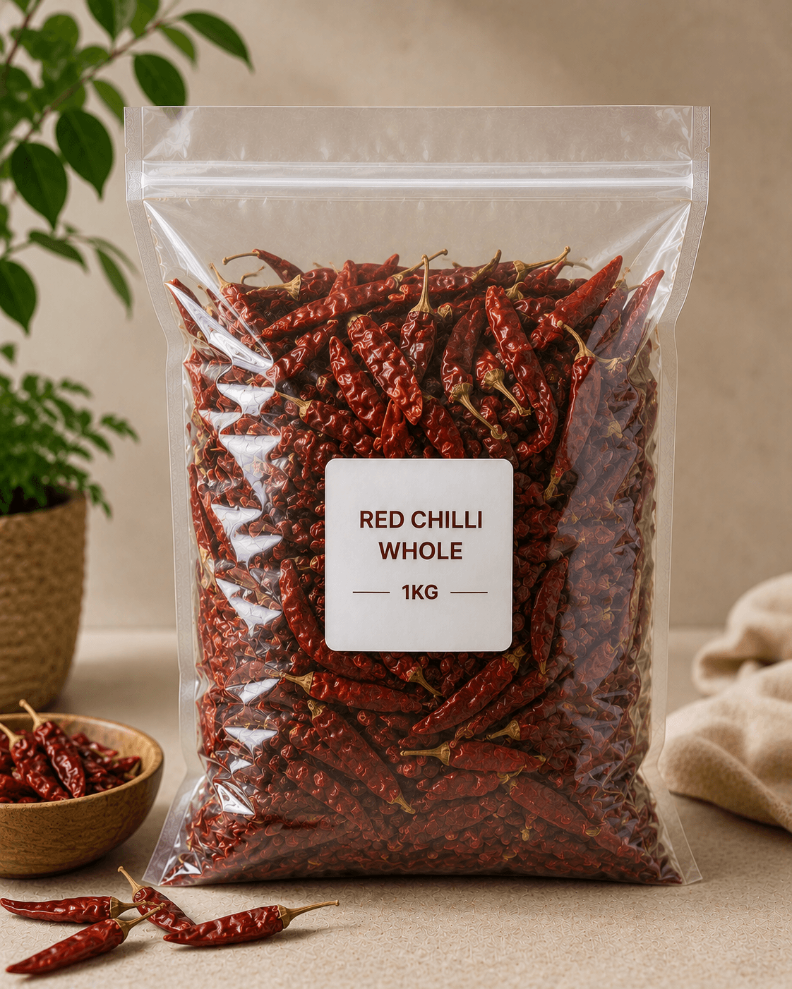 RED CHILLI WHOLE 1KG