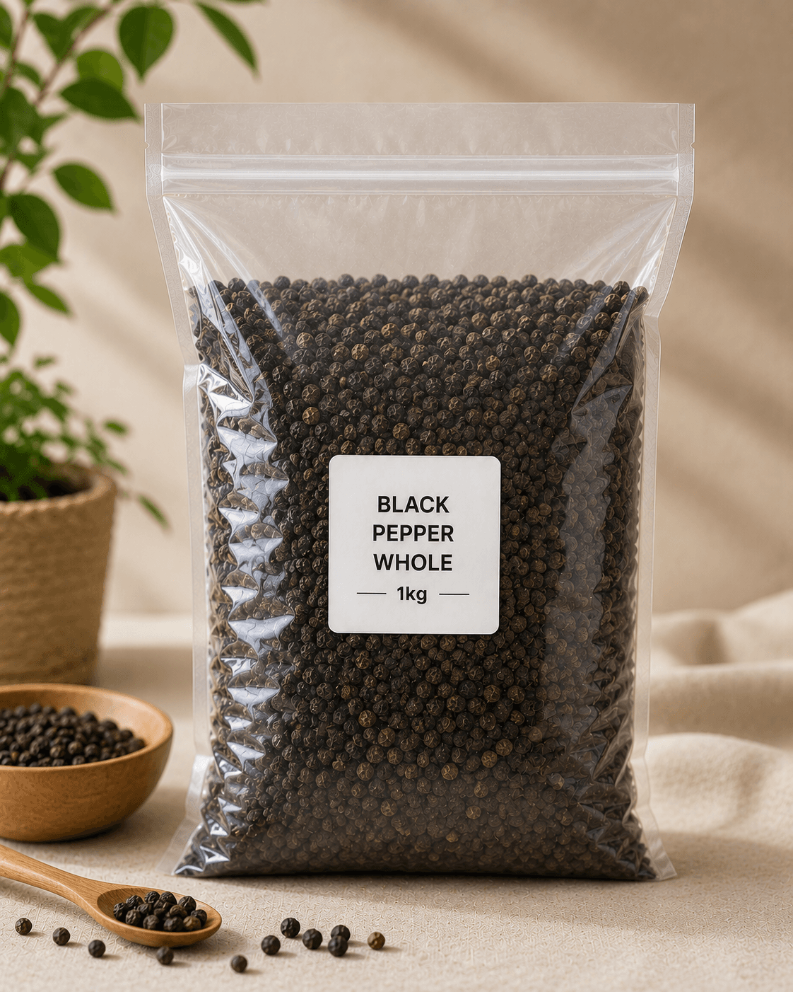 BLACK PEPPER WHOLE 1KG